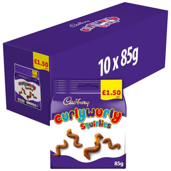 Cadbury Curly Wurly Squirlies Chocolate Bag £1.50 PMP 85g