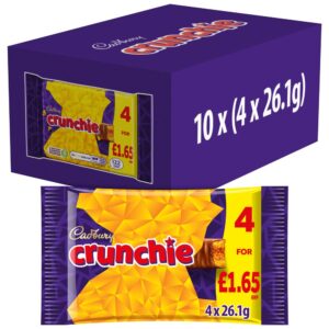 Cadbury Crunchie Chocolate Bar 4 Pack Multipack £1.65 PMP 104.4g