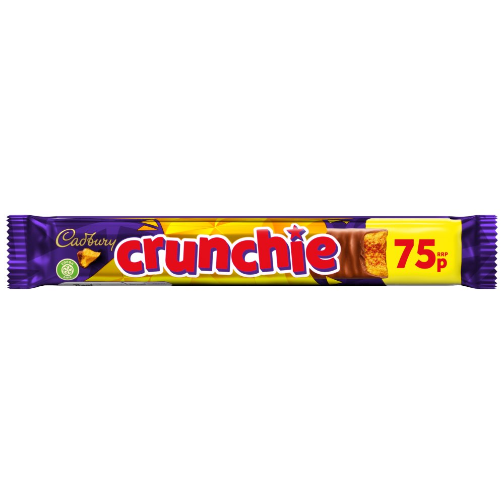 Cadbury Crunchie Chocolate Bar 75p PMP 40g