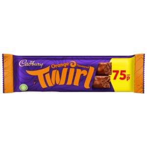Cadbury Twirl Orange Chocolate Bar 75p PMP 43g
