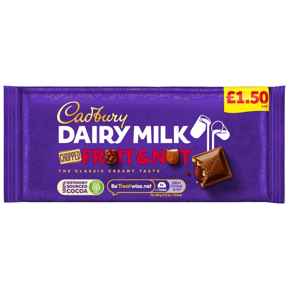 Cadbury Dairy Milk Fruit and Nut Chocolate Bar £1.50 PMP 95g