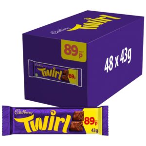 Cadbury Twirl Chocolate Bar 89p PMP 43g