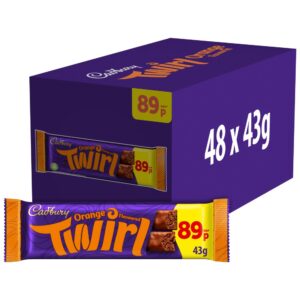 Cadbury Twirl Orange Chocolate Bar 89p PMP 43g