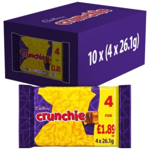 Cadbury Crunchie Chocolate Bar 4 Pack Multipack £1.89 PMP 104.4g