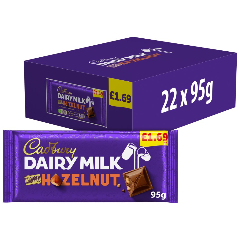 Cadbury Dairy Milk Chopped Nut Chocolate 95g
