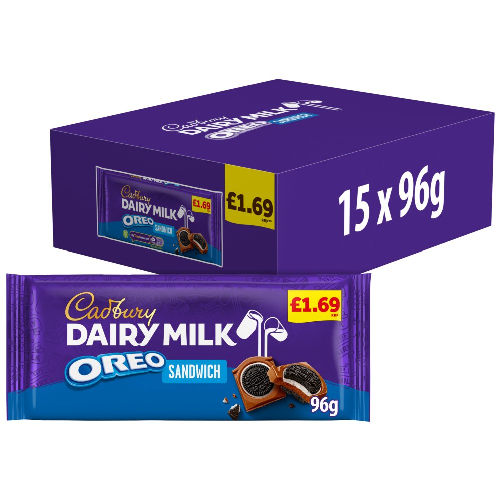 Cadbury Dairy Milk Oreo Chocolate Bar 96g