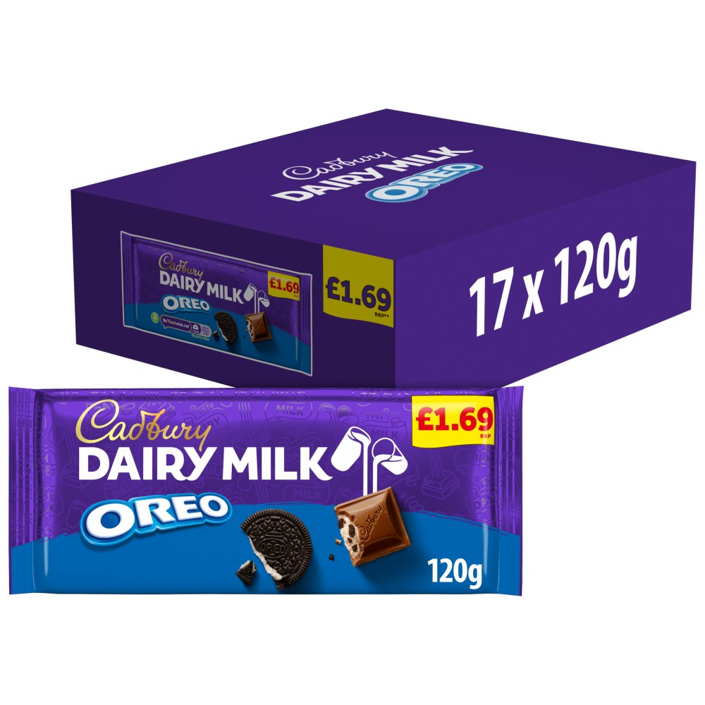 Cadbury Dairy Milk Oreo Chocolate Bar £1.69 PMP 120g