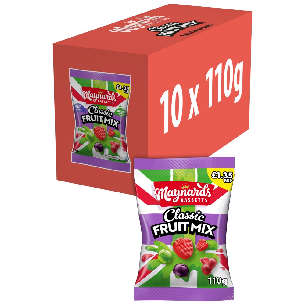 Maynards Bassetts Classic Fruit Mix Jelly 110g