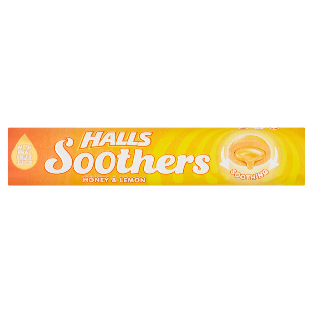 Halls Soothers Honey & Lemon Lozenges Roll 45g