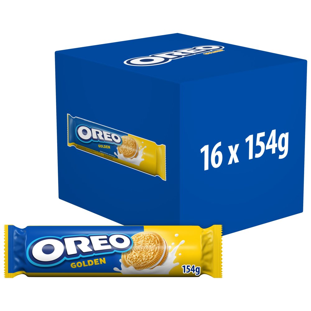 OREO Golden Sandwich Cookies with Vanilla Flavour Filling 14-cookies pack 154 g