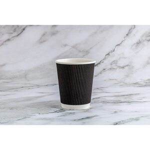 H-P Ripple Cup Black 8Oz