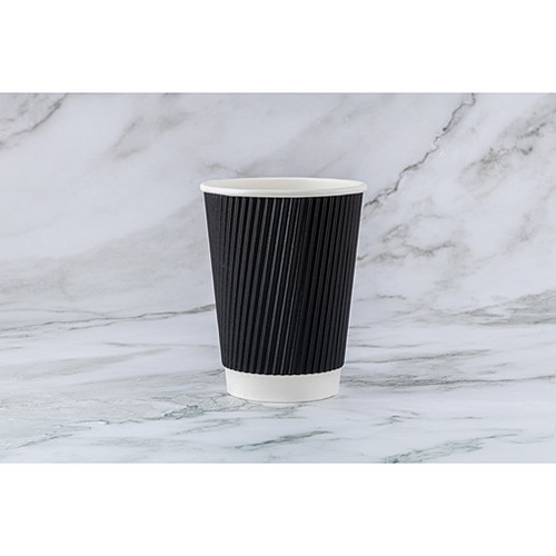 H-P Ripple Cup Bk 12Oz