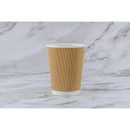 H-P Ripple Cup Kraft 12Oz