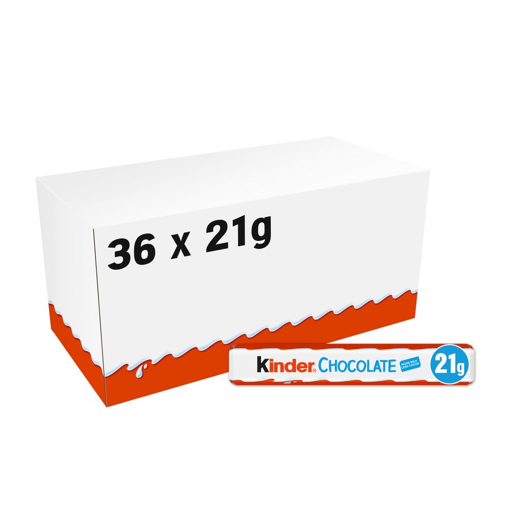 Kinder Milk Chocolate Medium Treat Snack Bar 21g