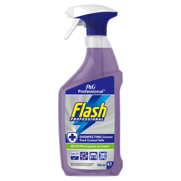 Flash Professional K1 Disinfecting Cleaning Spray for Food Surfaces 750ML