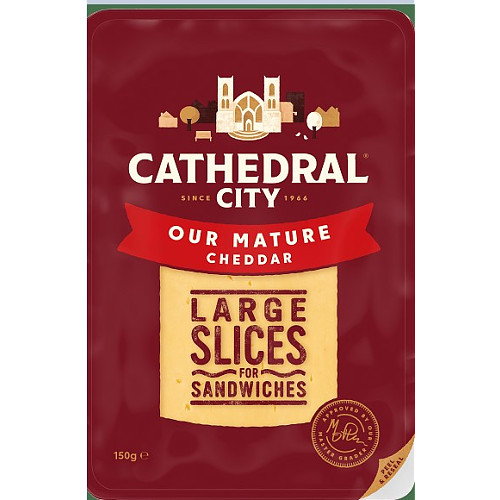 Cathedral City 6 Slices Mature Cheddar Cheese 150g