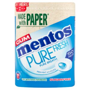 Mentos Gum Pure Fresh Fresh Mint 50 Pieces 100g