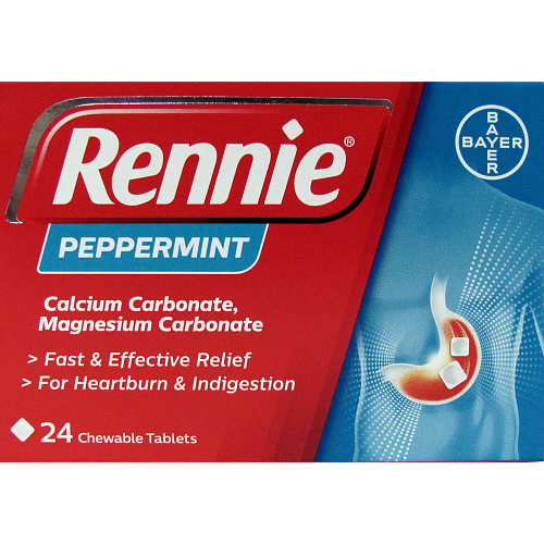 Rennie Peppermint 24 Chewable Tablets