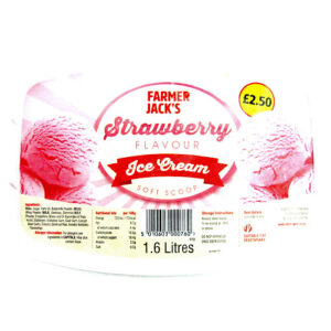 Farmer Jack's Strawberry Flavour Ice Cream 1.6 Litres