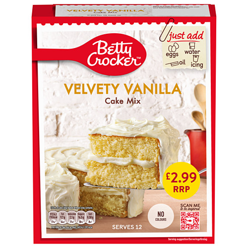Betty Crocker Velvety Vanilla Cake Mix 425g