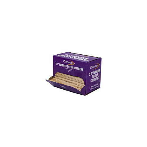 Preema Wooden Coffee Stirrers 5.5Inch X 1000
