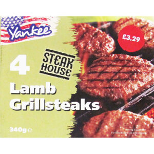 Yankee 4 Lamb Grillsteaks PM £3.29