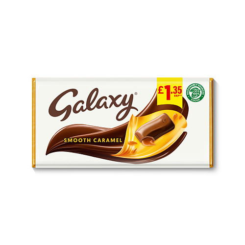 Galaxy Smooth Caramel & Milk Chocolate Block Bar £1.35 PMP 135g