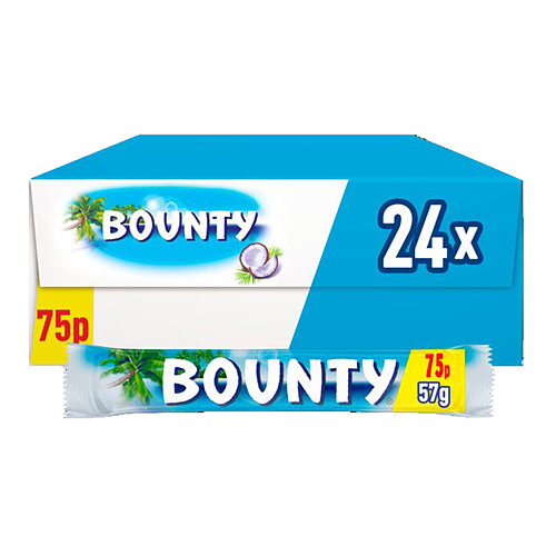 Bounty Coconut Milk Chocolate Bar Duo 57g PMP £0.75