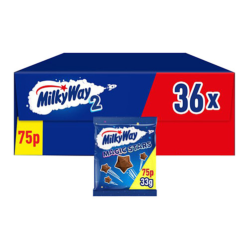 Milky Way Magic Stars Milk Chocolate Bag £0.75 PMP 33g