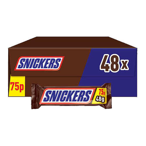 Snickers Milk Chocolate Bar 48g PMP £0.75