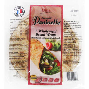Dina Paninette 5 Wholemeal Traditional Lebanese Flat Bread