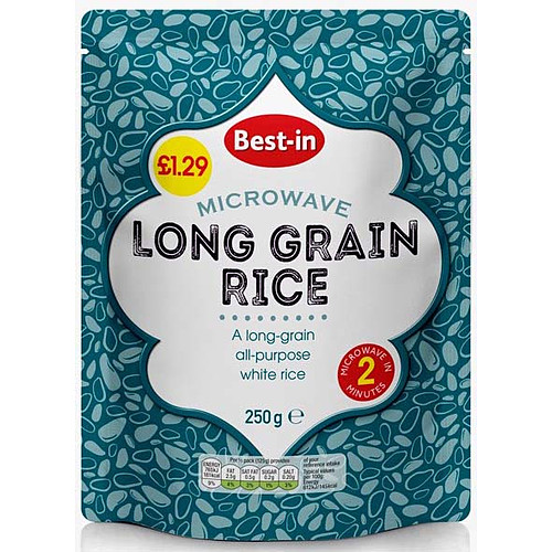 Bestin Long Grain Microwave Rice PM £1.29