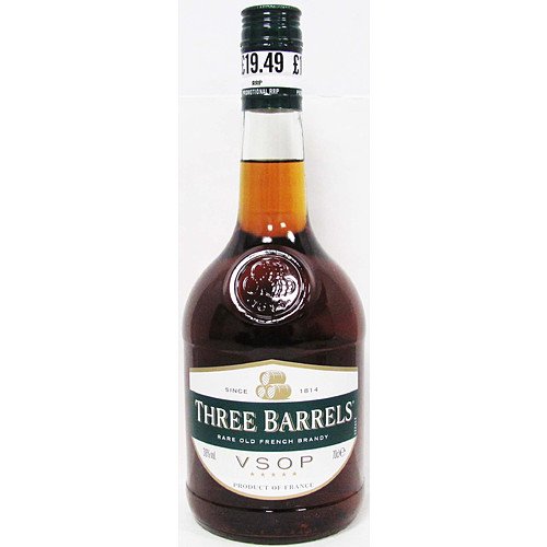 Three Barrels Brandy PM £19.49 38%