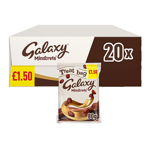 Galaxy Minstrels Milk Chocolate Buttons Treat Bag £1.50 PMP 80g