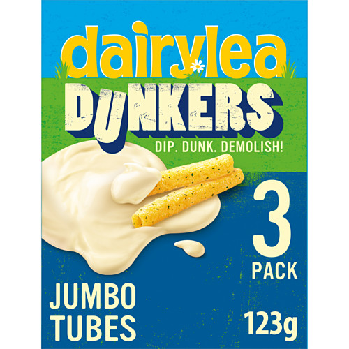 Dairylea Dunkers Jumbo Tubes Cheese Snacks 3 Pack Multipack 123g (3 x 41g)