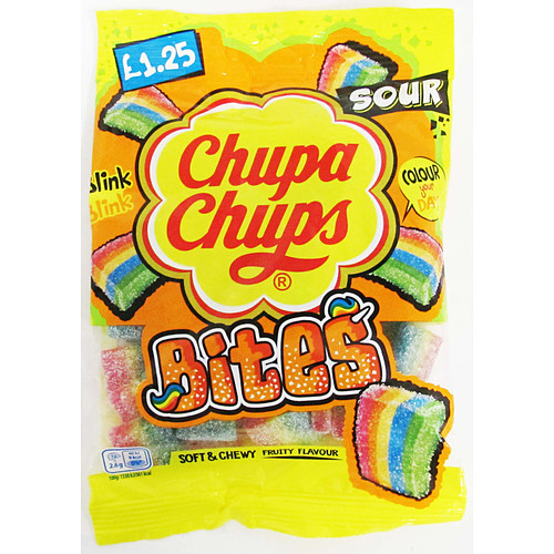 Chupa Chups Soft & Chewy Fruity Flavour Sour Bites 120g