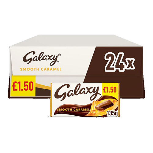 Galaxy Smooth Caramel & Milk Chocolate Block Bar £1.50 PMP 135g
