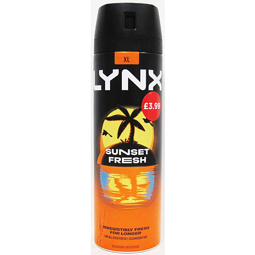 Lynx Body Spray Sunset Fresh PM £3.99