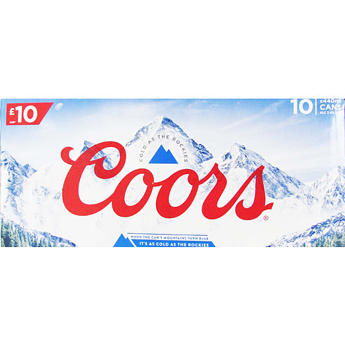 Coors Lager Beer Can 10 x 440ml