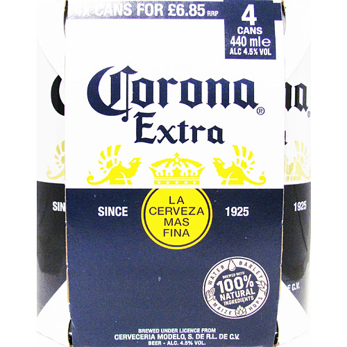 Corona 4 Pack 4.5% PM £6.85 440ml