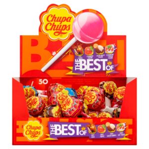 Chupa Chups The Best of 50 Assorted Flavour Lollipops 600g