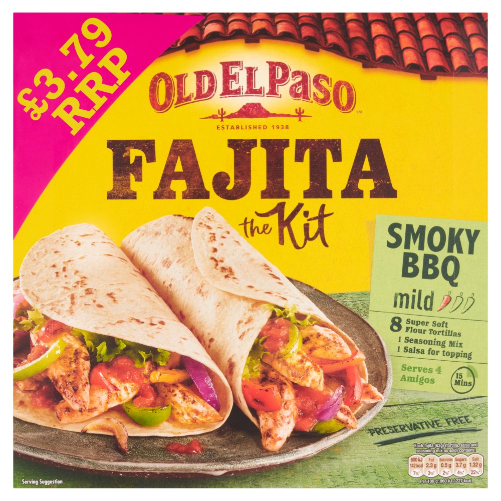 Old El Paso Fajita the Kit Smoky BBQ 500g