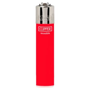 Clipper Solid Colour Silver Top Lighter