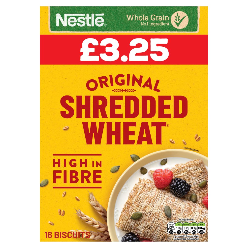 Nestlé Shredded Wheat Original Cereal 16 Biscuits 360g
