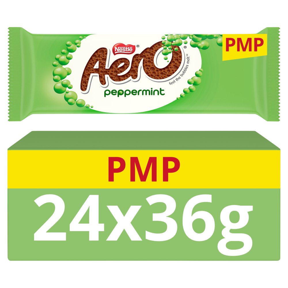Aero Bubbly Peppermint Chocolate Bar 36g PMP 75p