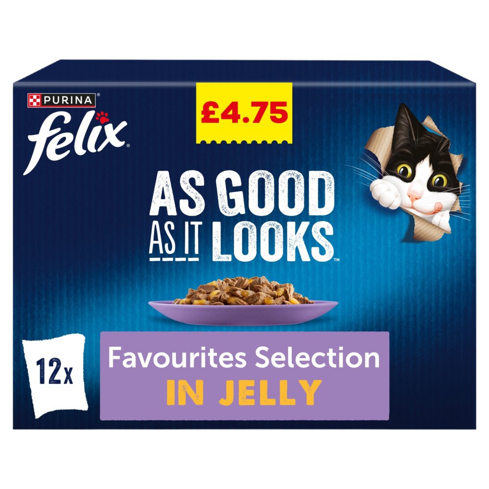 Felix As Good as it Looks Favourites Selection in Jelly 12 x 85g (1.02 kg)