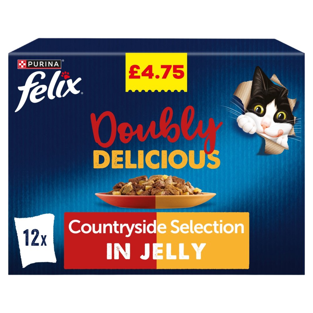 Felix Doubly Delicious Countryside Selection in Jelly 12 x 85g (1.02kg)