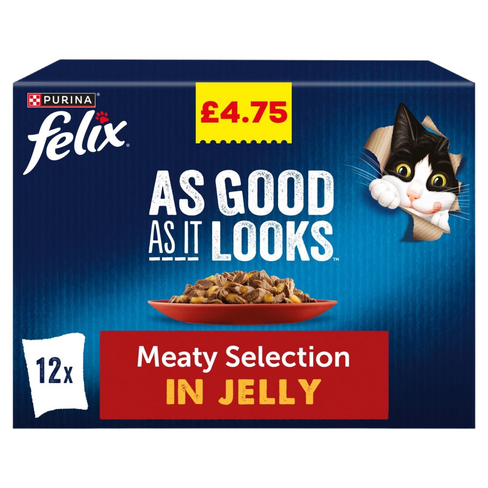 Felix As Good As It Looks Meaty Selection in Jelly 12 x 85g (1.02kg)