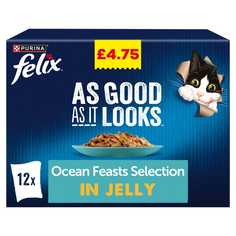 Félix As Good As It Looks Ocean Feasts Selection in Jelly 12 x 85g (1.02kg)