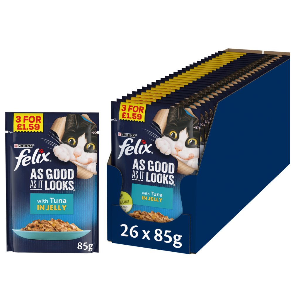 FELIX As Good As it Looks Tuna in Jelly Wet Cat Food 85g PMP